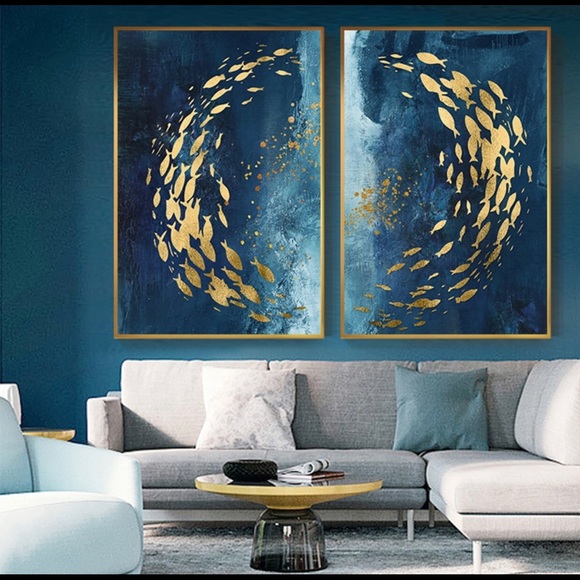 “SCHOOL OF GOLD”🌊🐠🐠🌊🐠🌊🐠 (no frame) - Picture 5 of 6